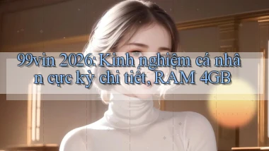 99vin 2026 kinh nghiệm cá nhân cực kỳ chi tiết, RAM 4GB