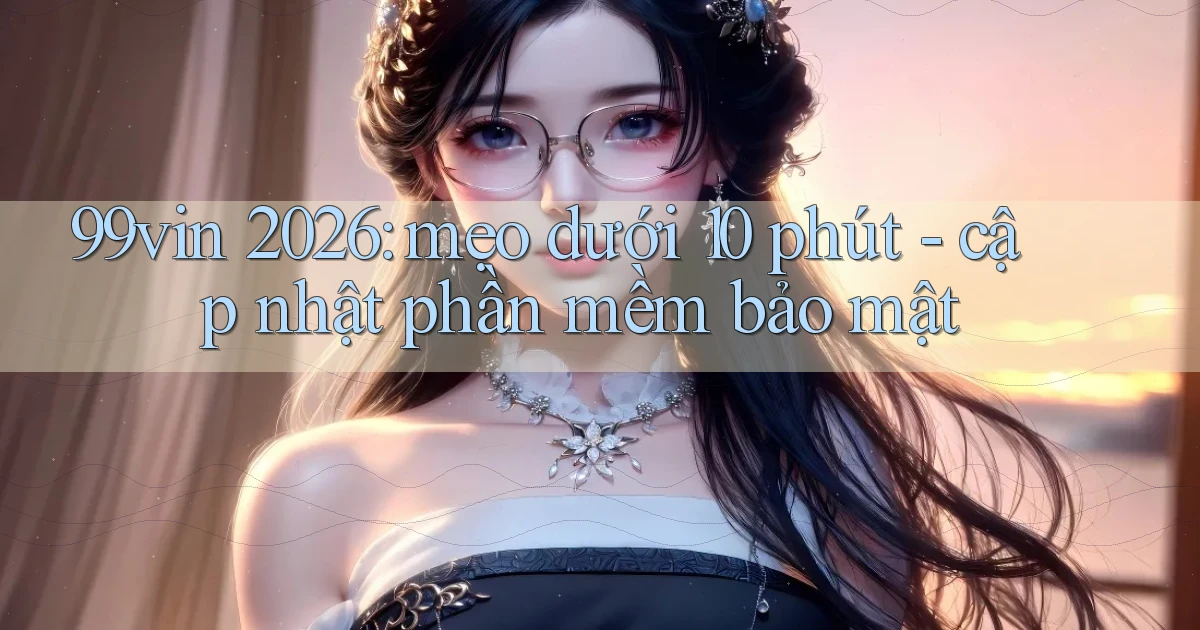 99vin 2026 mẹo dưới 10 phút cập nhật phần mềm bảo mật